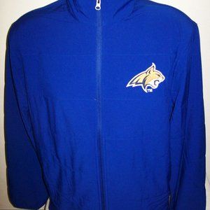 MONTANA STATE BOBCATS Full Zip Casual Jacket with Sewn Logo BLUE M L XL …